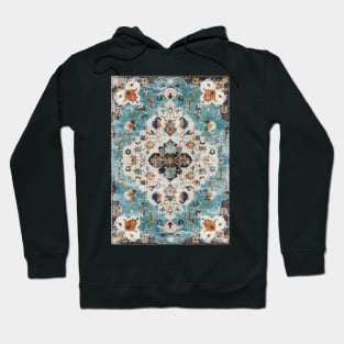 Antique Persian blue rug Hoodie